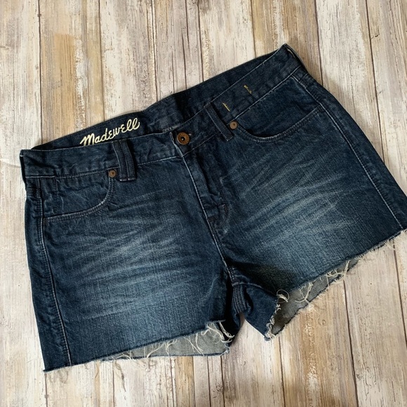 Women’s Shorts Denim Shorts  Madewell Denim Jean Shorts Cutoff Fringe s… - Picture 2 of 8